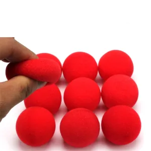 10PCS 4.5cm Red Finger Sponge Ball Magic Tricks Comedy Magic Accessories