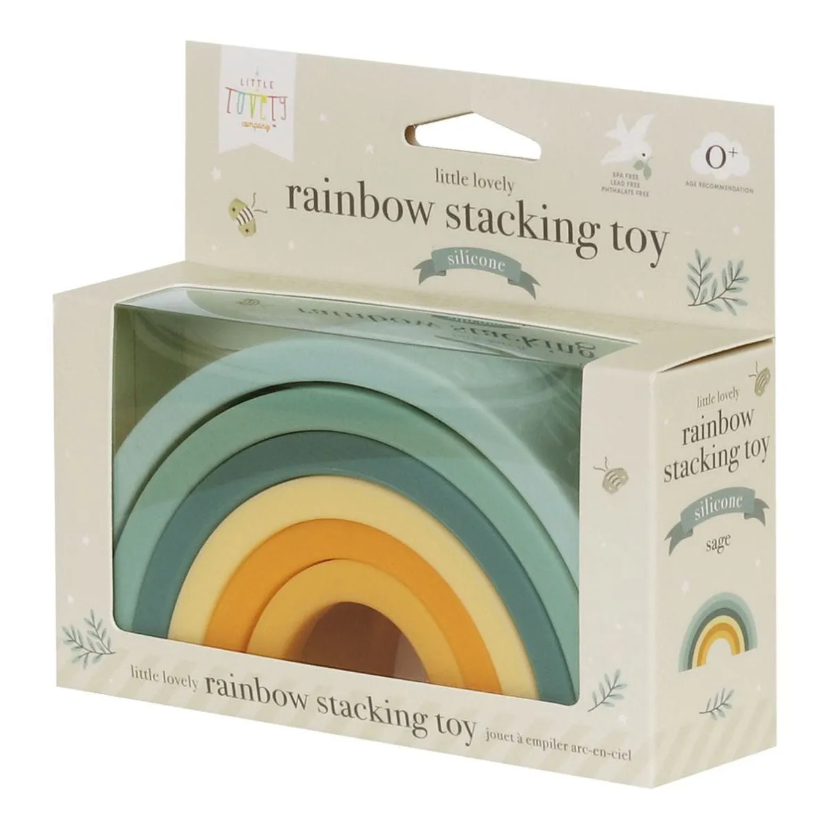 A Little Lovely Company Rainbow Stacking Toy: Sage