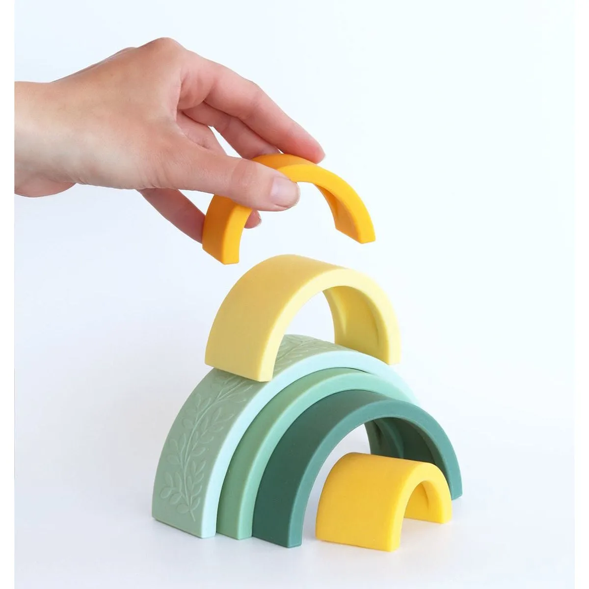 A Little Lovely Company Rainbow Stacking Toy: Sage