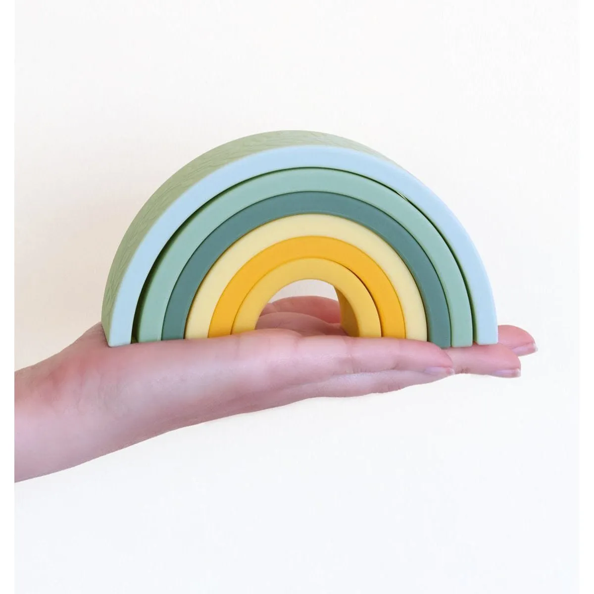 A Little Lovely Company Rainbow Stacking Toy: Sage