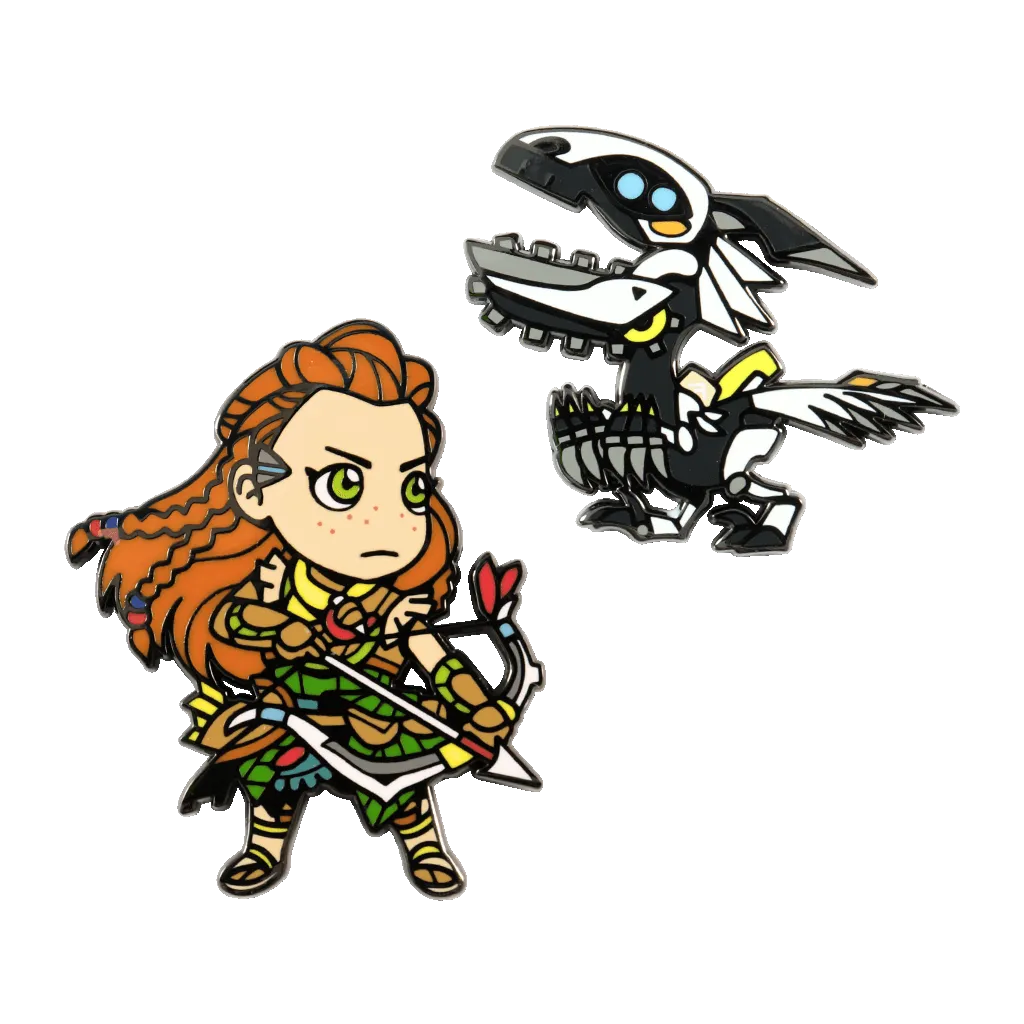 Aloy and Clawstrider Pin Set