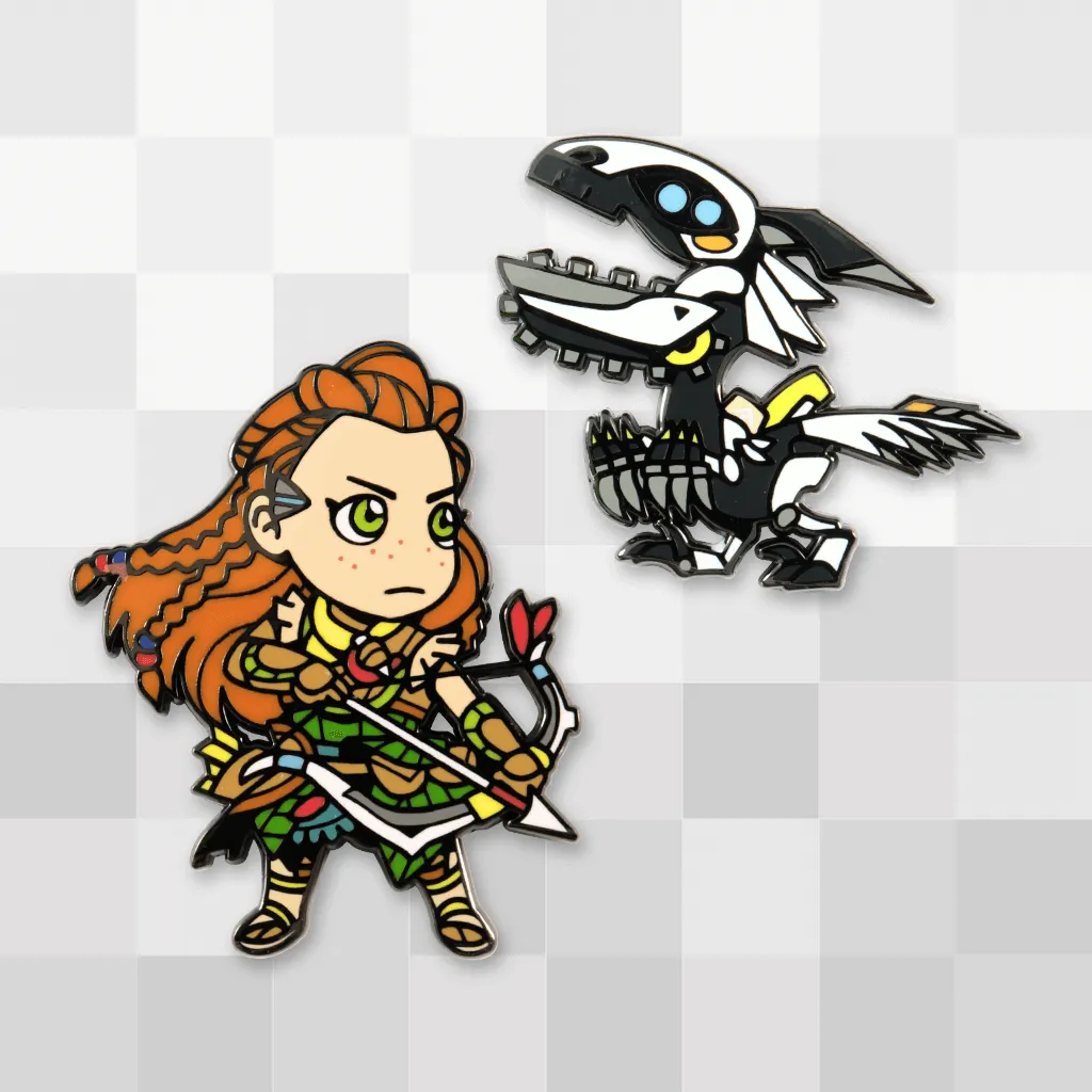 Aloy and Clawstrider Pin Set