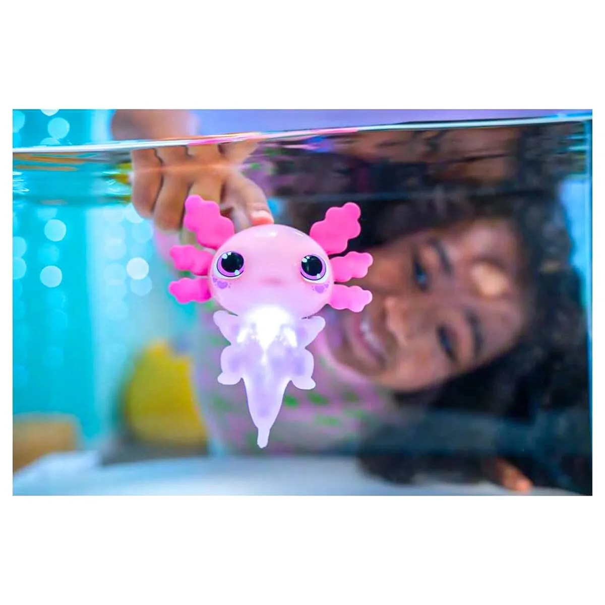 AniMagic Let's Glo Axolotl Pink Interactive Pet