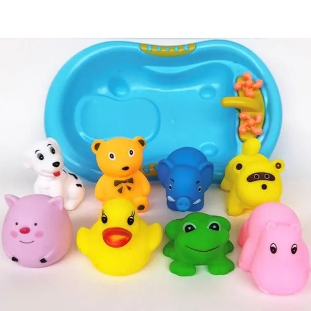 Animal Theme Baby Bath Toys | 8 Pcs