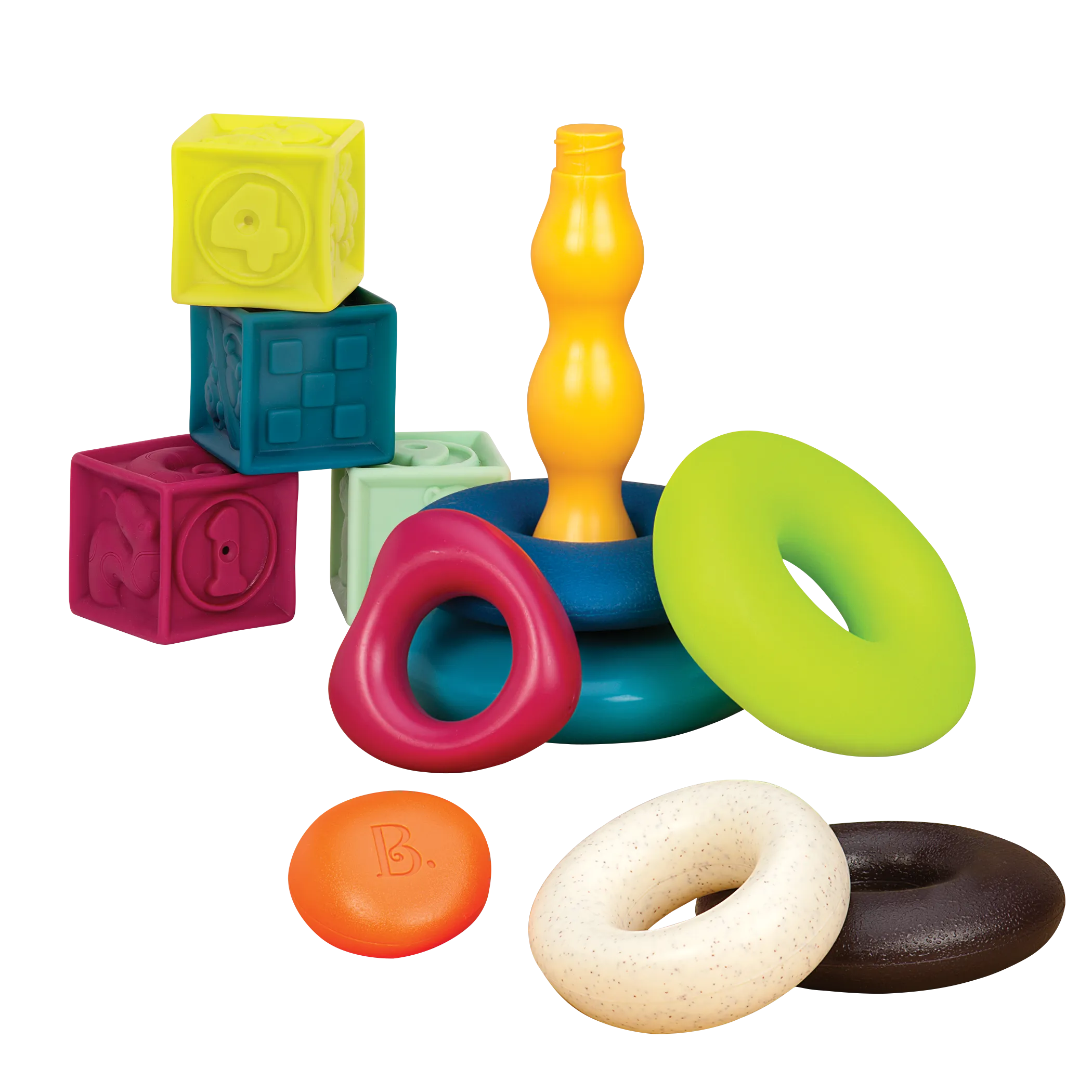 B. toys - One Two Squeeze & Skipping Stones Set