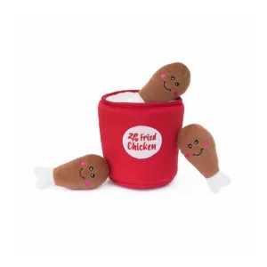 Bucket of Fried Chicken Burrow Dog Toy