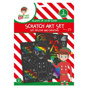 Christmas Elf Scratch Art Set 2pk