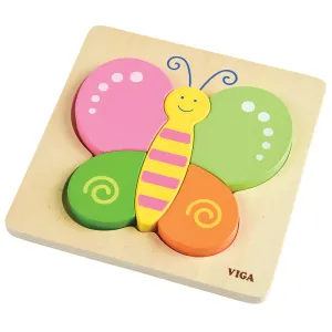 Chunky 5-Piece Butterfly Wooden Puzzle