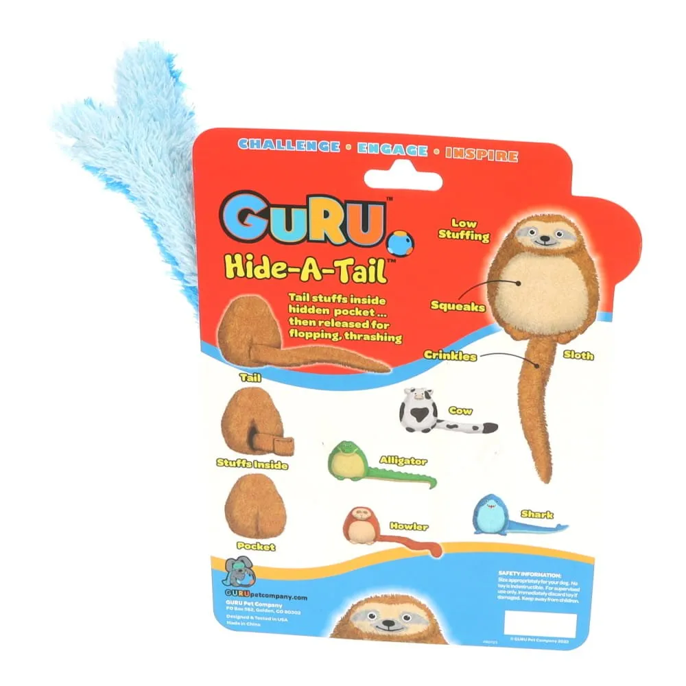 GURU Hide A Tail Shark Plush Dog Enrichment Toy Medium