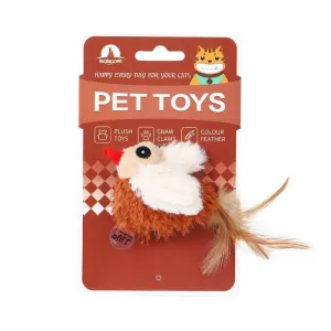 Interactive Cat Plush Electronic Squeaky Bird Toy with Simulated Sound