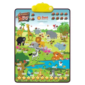 Just Smarty Happy Zoo Interactive Learning Poster