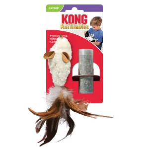 KONG Refillables Feather Mouse Cat Toy