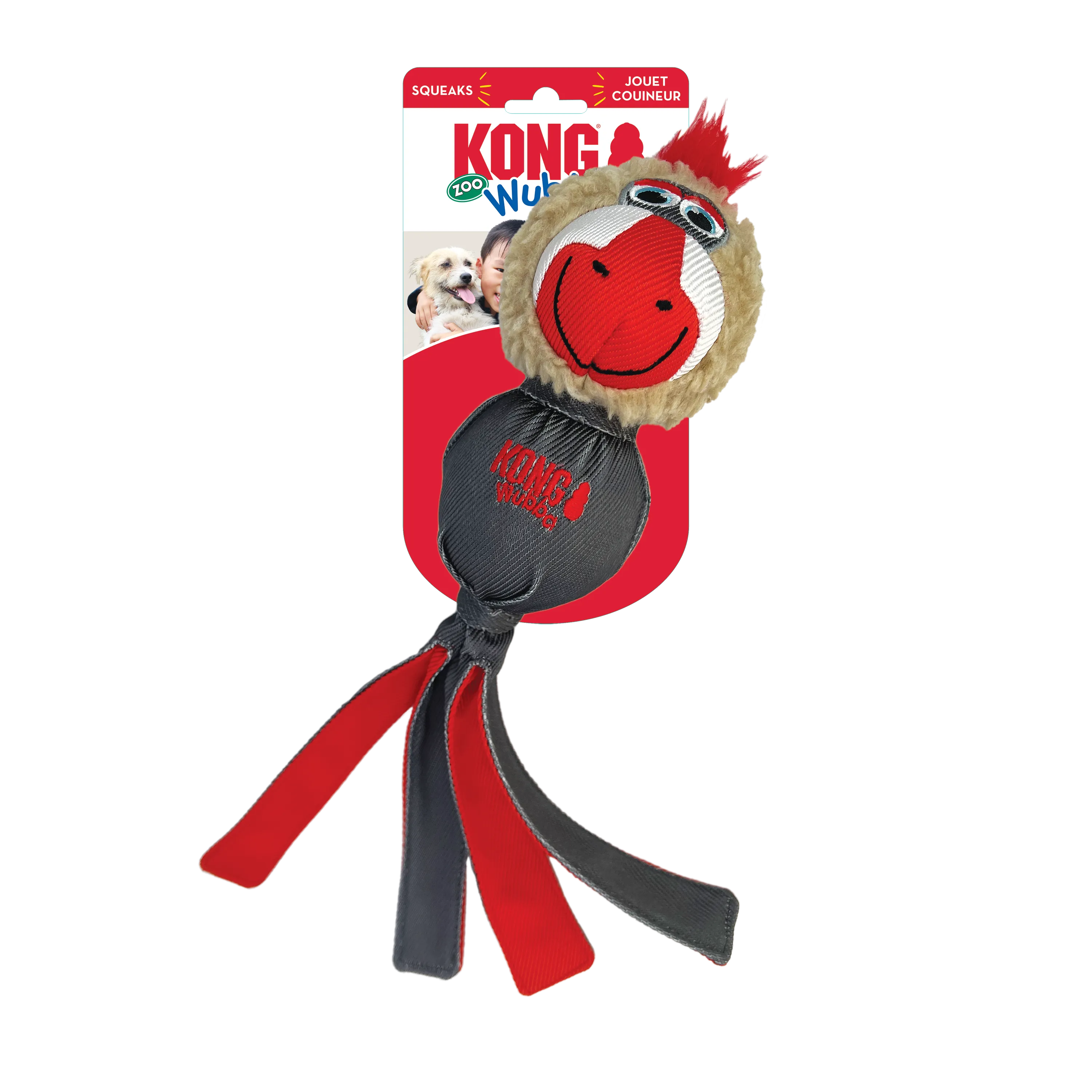 Kong Wubba Zoo Mandrill Dog Toy (Large)