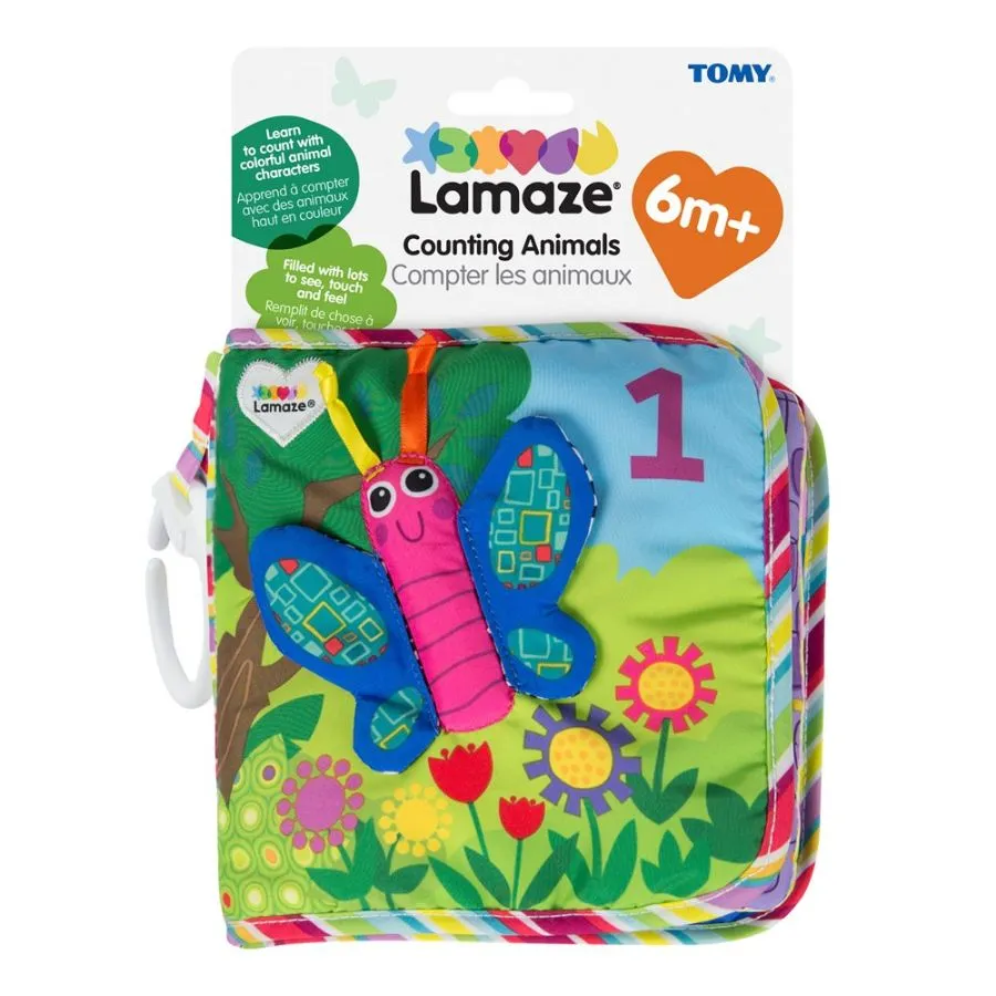 Lamaze - Counting Animals Soft Book - Interactive Baby Book