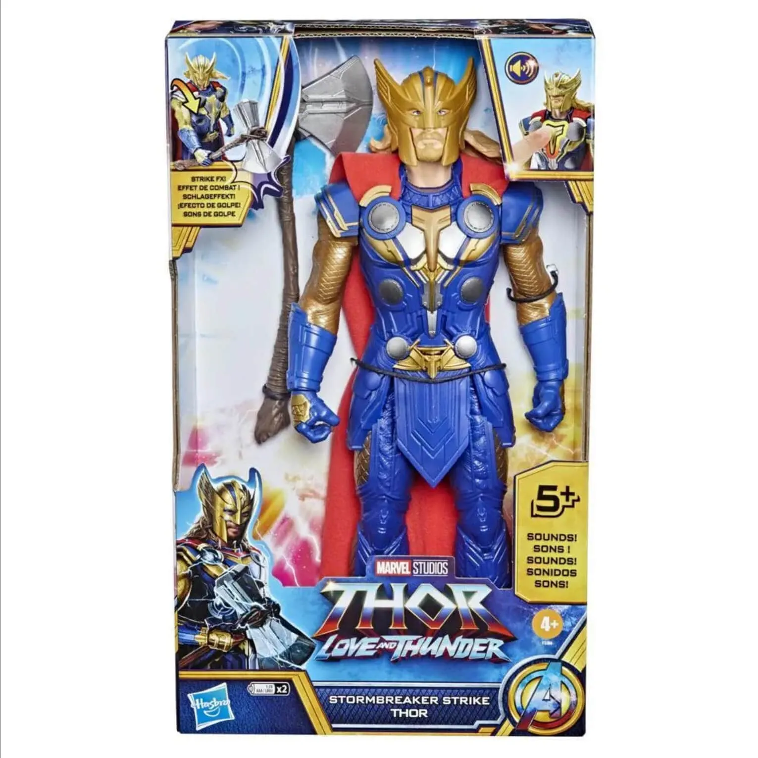 Marvel Thor Stormbreaker Strike Action Figure Sounds Motion 34cm