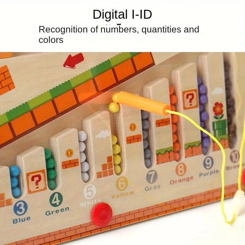 Montessoristyle Wooden Number Maze Puzzle for Early Education