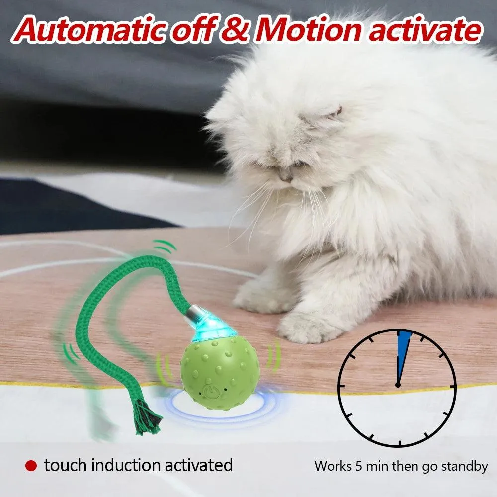 Motion-Activated Rolling Ball Dynamic Cat Toy