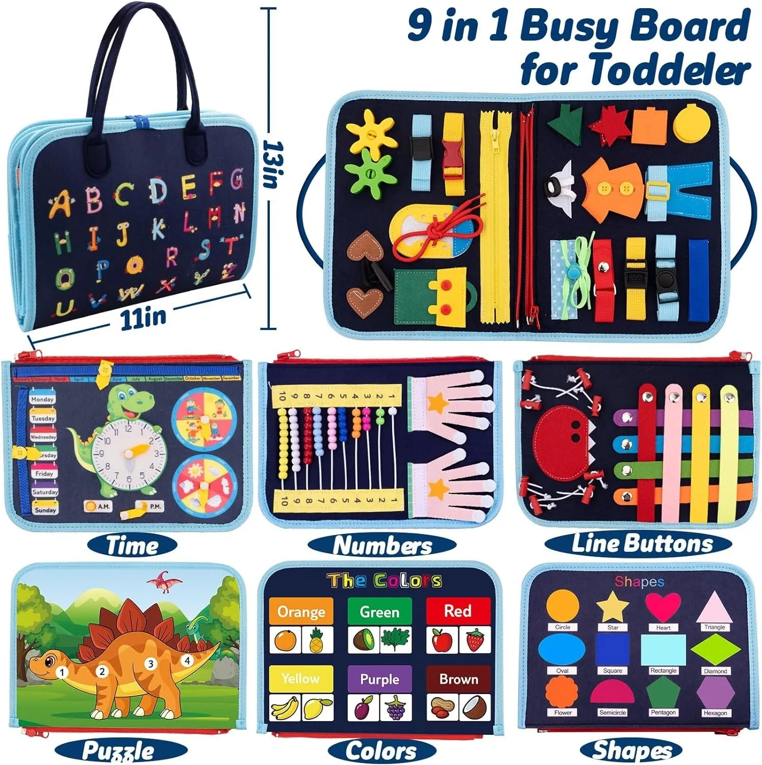 Multifunctional All in One Busy Sensory Activity Book - 874