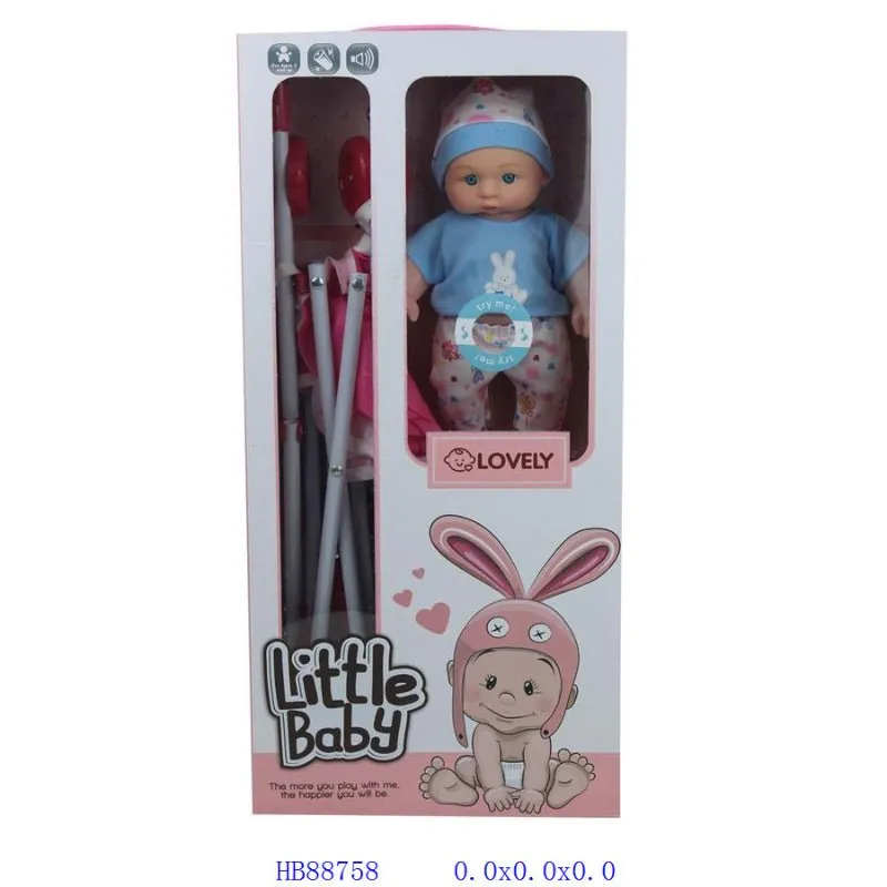 Musical Lovely Baby Doll with Stroller Set