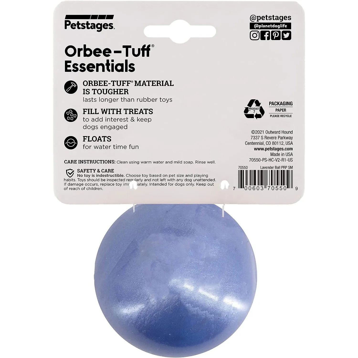 Orbee-Tuff Essentials Dog Ball