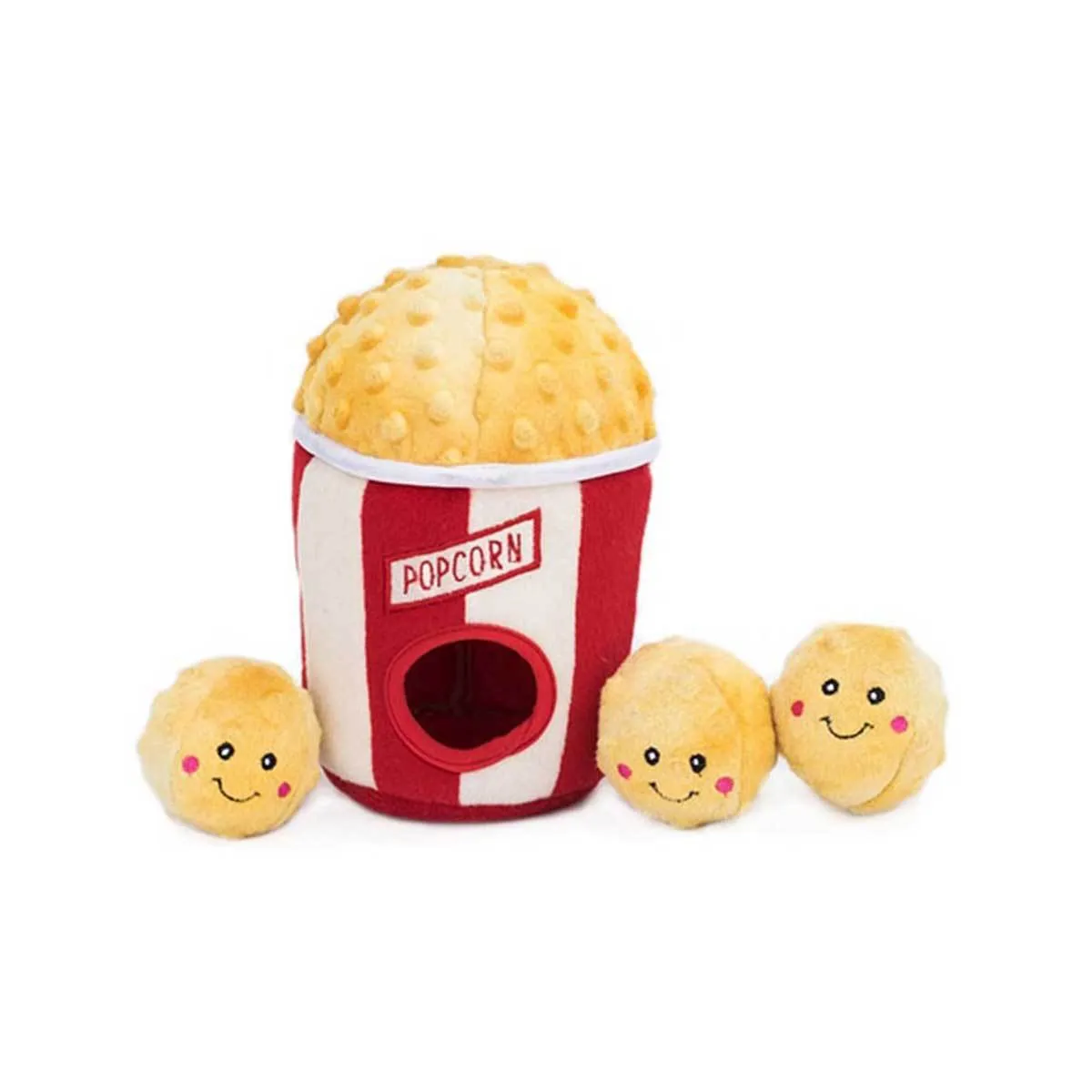 Popcorn Bucket Burrow Dog Toy