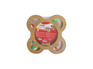 Round scratching toy with 4 balls