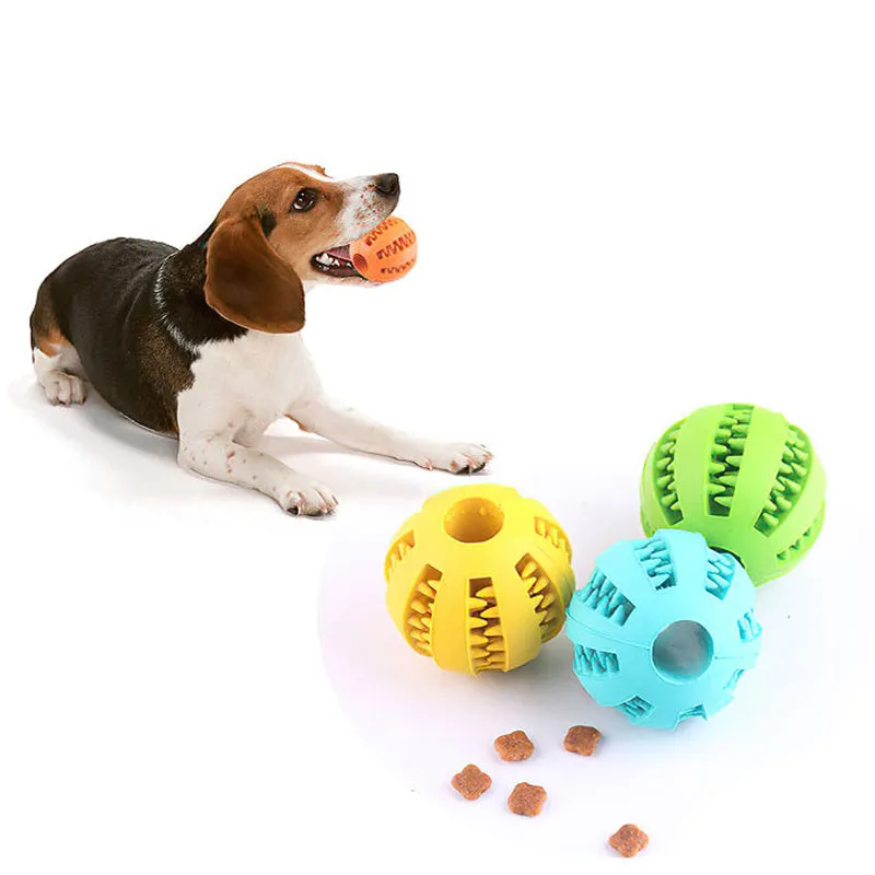 Rubber Food Ball Toy Interactive Chew for Small Dogs