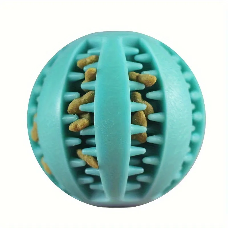 Rubber Food Ball Toy Interactive Chew for Small Dogs