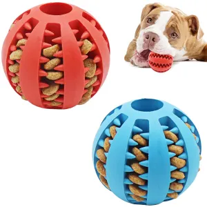 Rubber Food Ball Toy Interactive Chew for Small Dogs