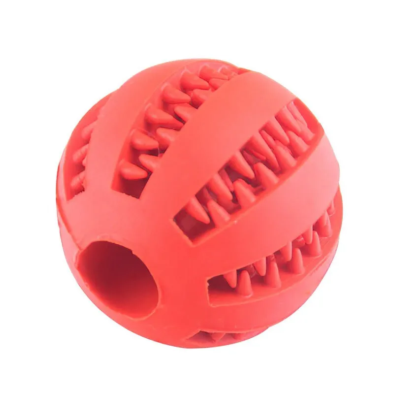 Rubber Food Ball Toy Interactive Chew for Small Dogs