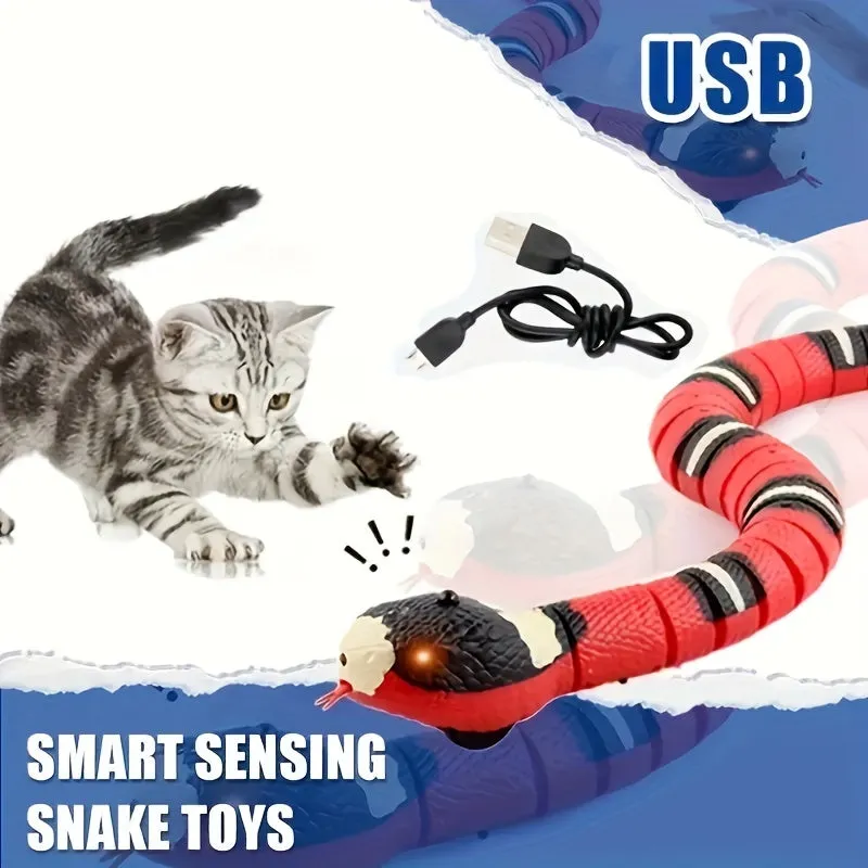 Snake Toy Interactive USB Charging Pet Toy for Cats  Dogs