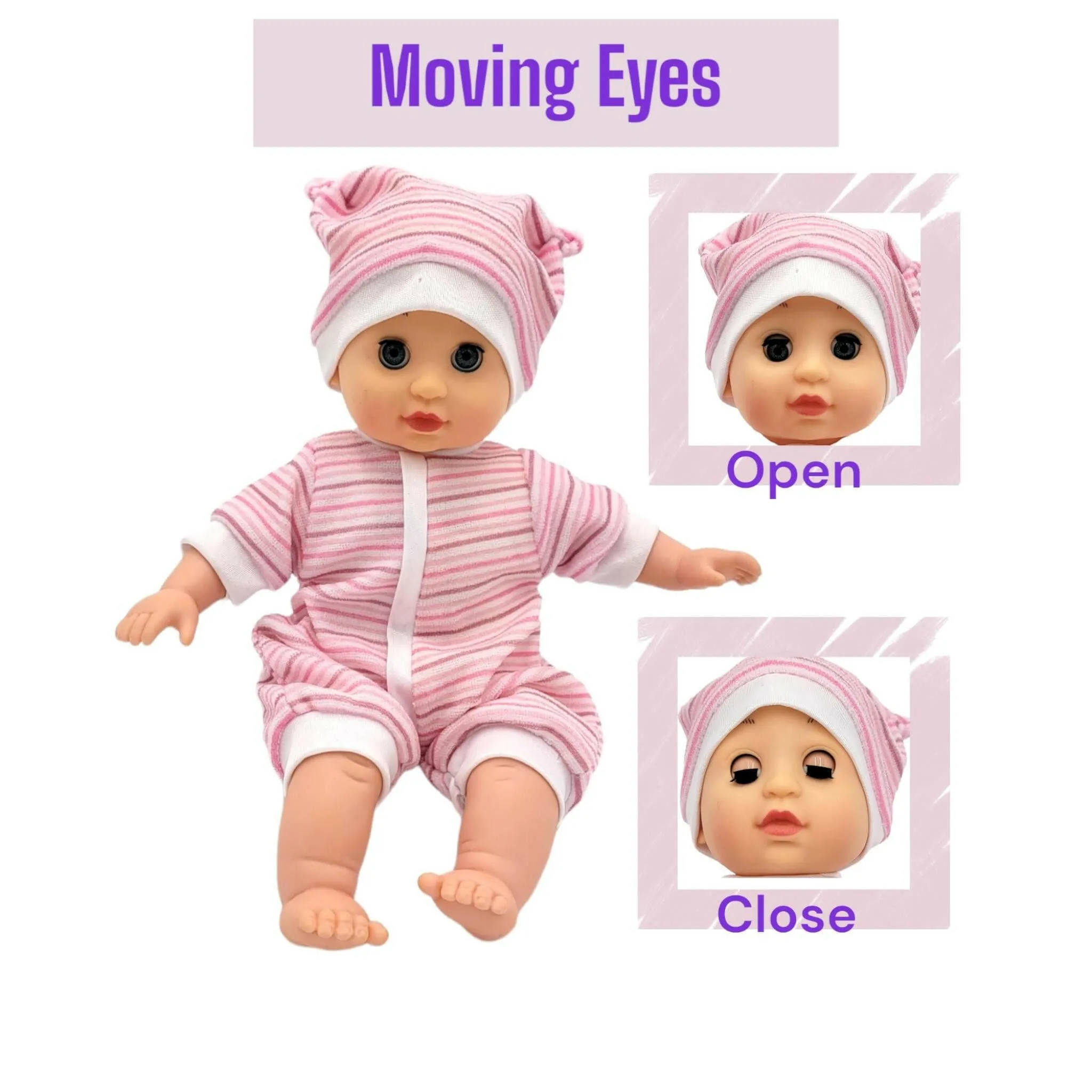 Soft  Baby Doll Can Speak 12 Baby Sounds With Doctor Set 14 Inch