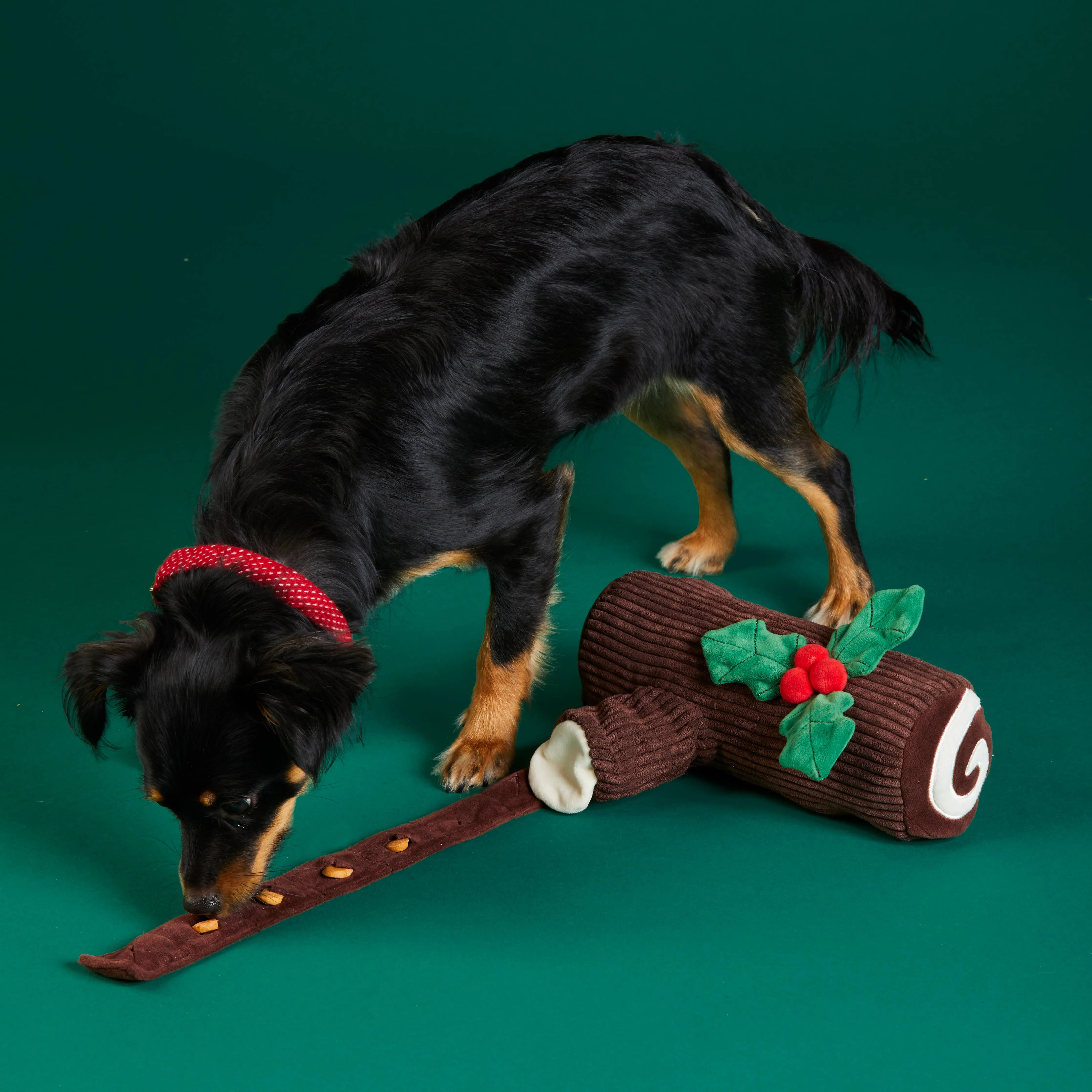 Yule Log Interactive Snuffle Holiday Dog Toy