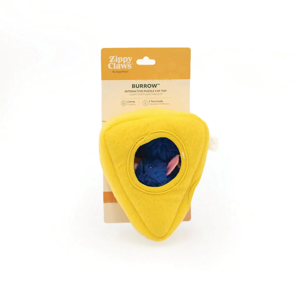 Zippyclaws Burrow Mice N Cheese Cat Toy